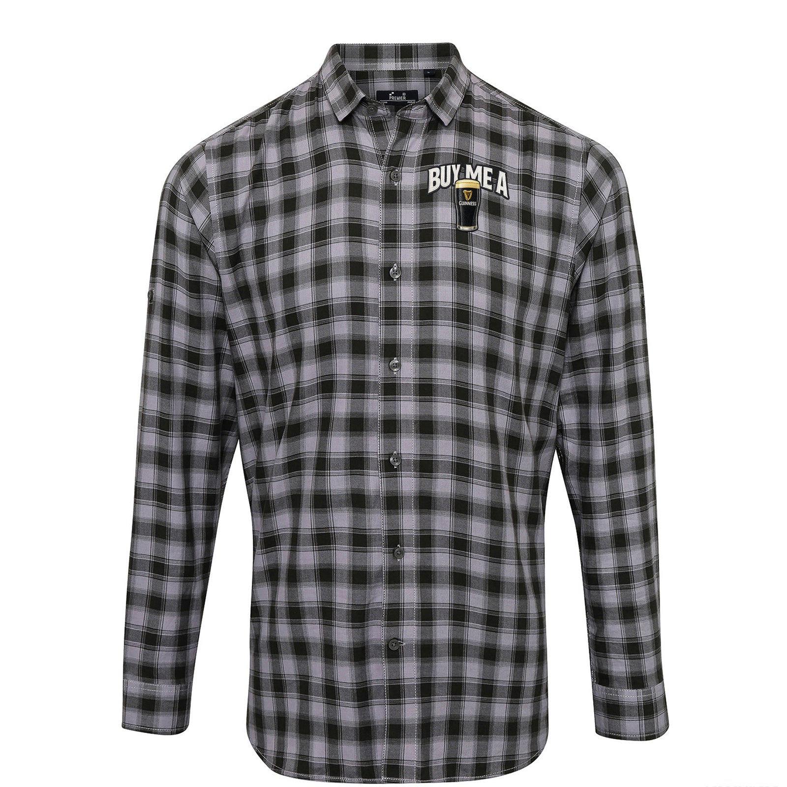 Buy Me a Guinness Check Long Sleeve Shirt 