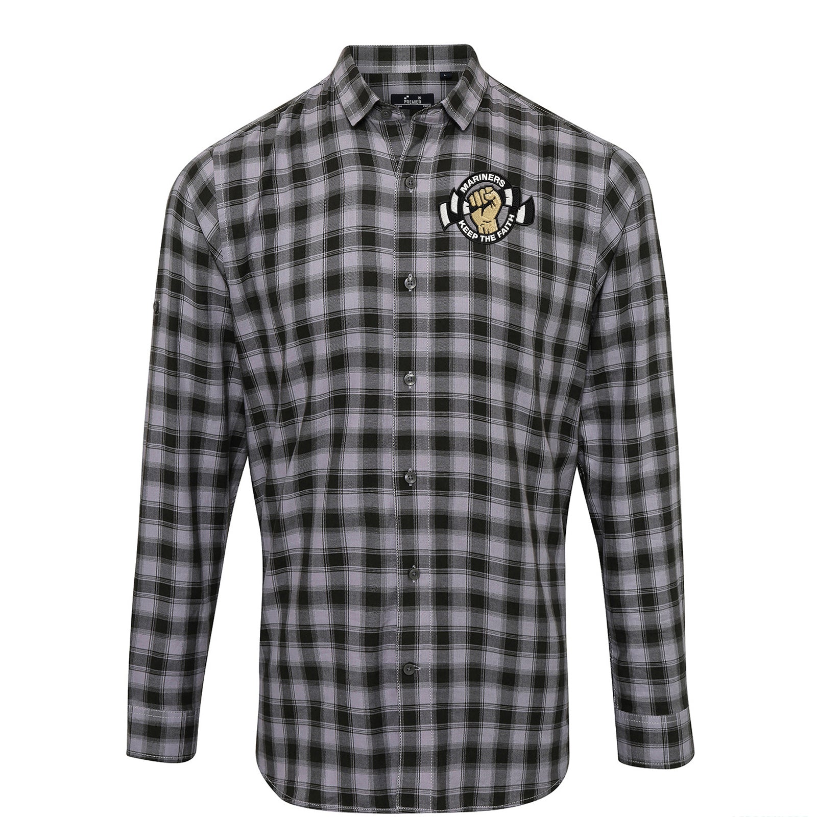 Grimsby Town Football Check Long Sleeve Shirt