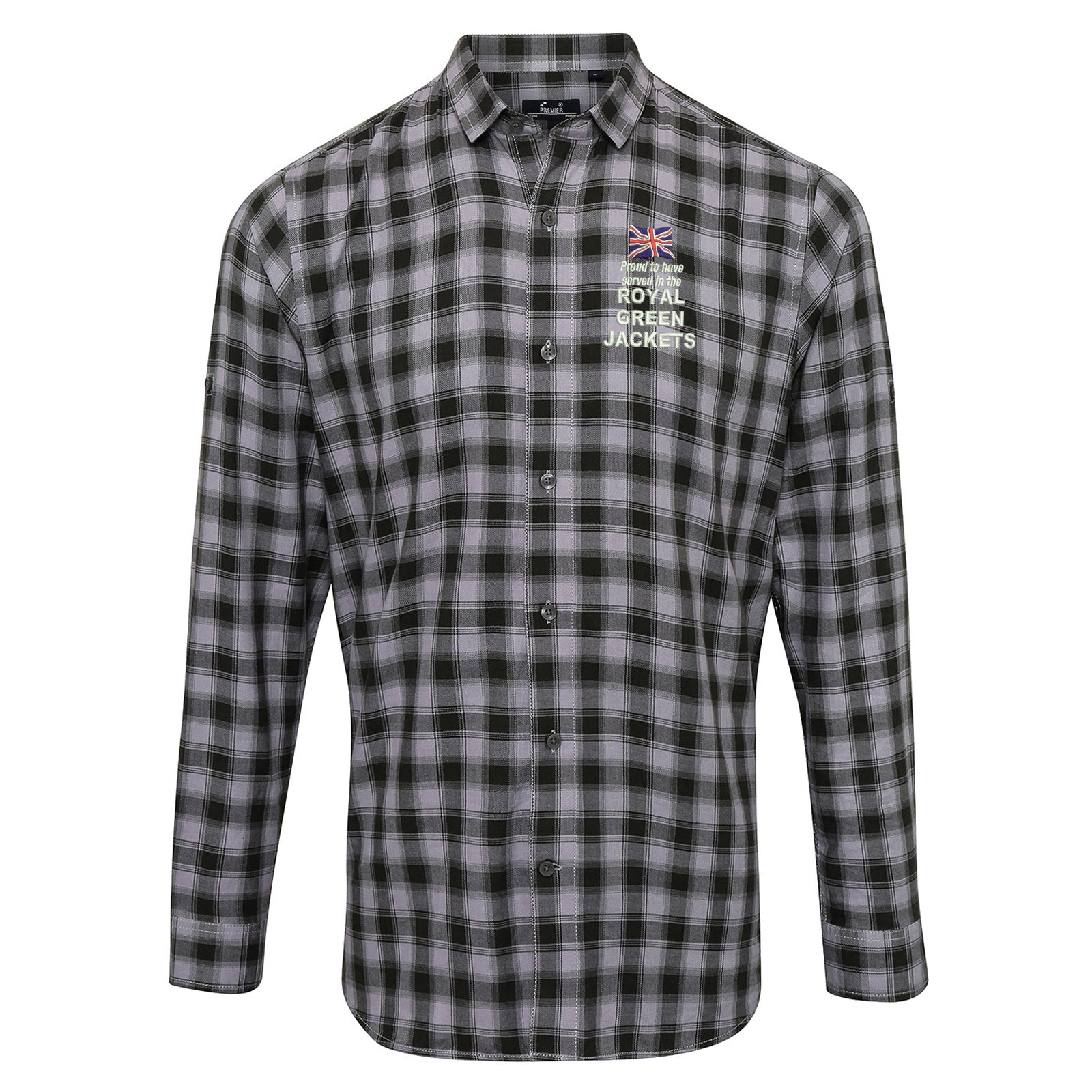 Proud to Have Served in The Royal Green Jackets Check Long Sleeve Shirt