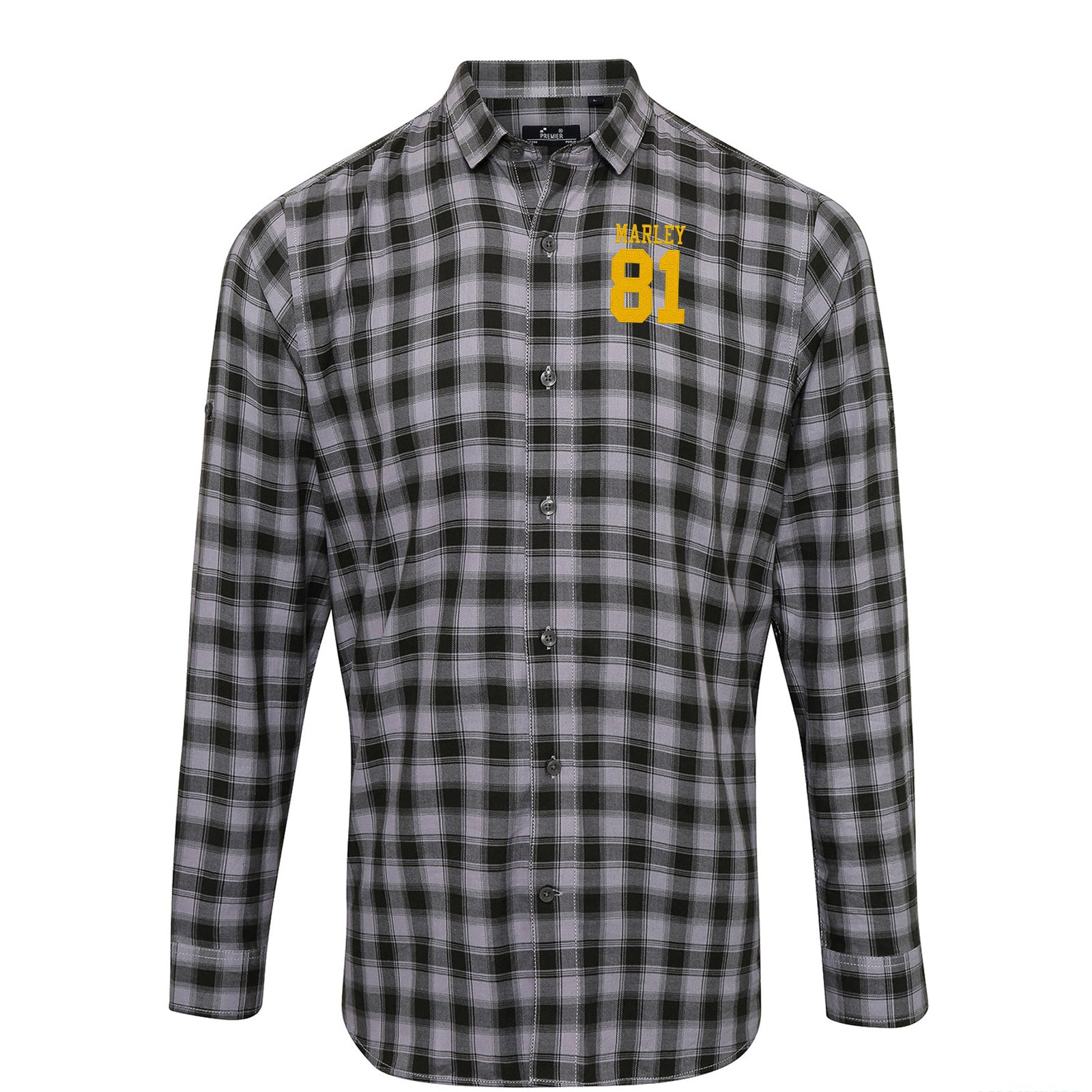 Bob Marley Football Check Long Sleeve Shirt