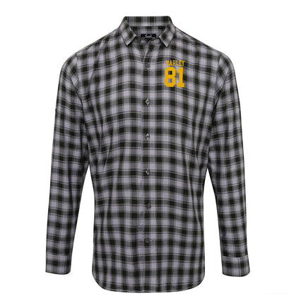 Bob Marley Football Check Long Sleeve Shirt