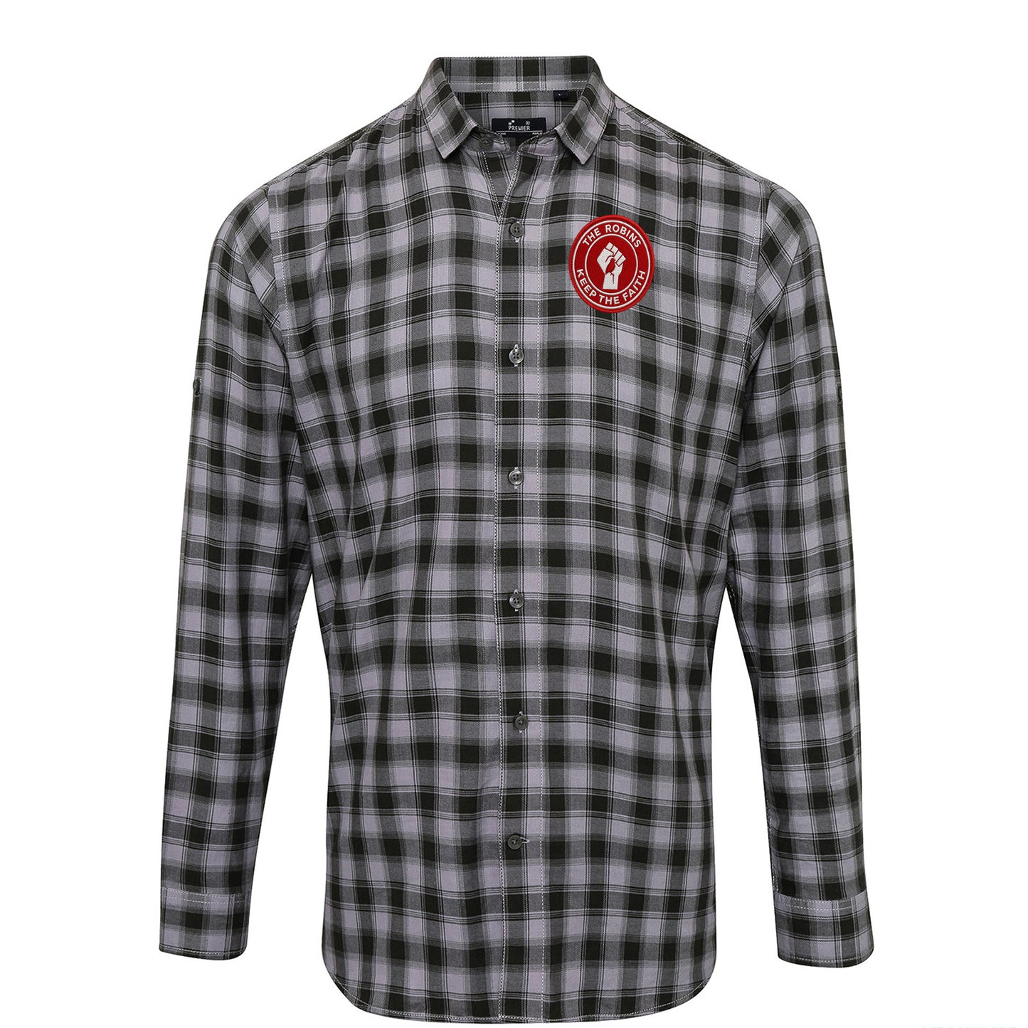 Bristol City The Robins Keep The Faith Check Long Sleeve Shirt 
