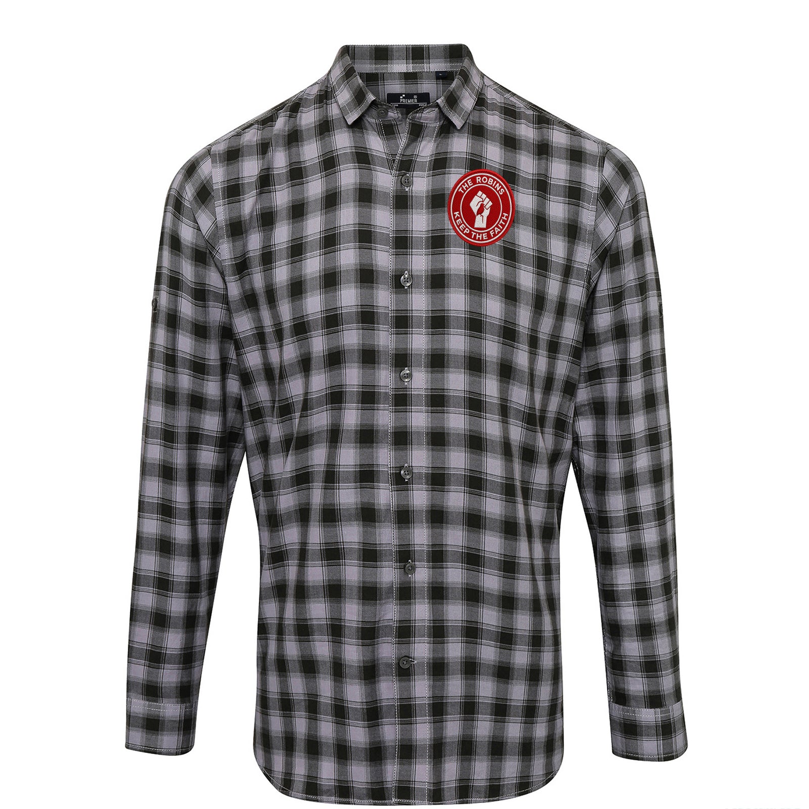 Bristol City The Robins Keep The Faith Check Long Sleeve Shirt 