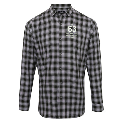 63rd Birthday Check Long Sleeve Shirt