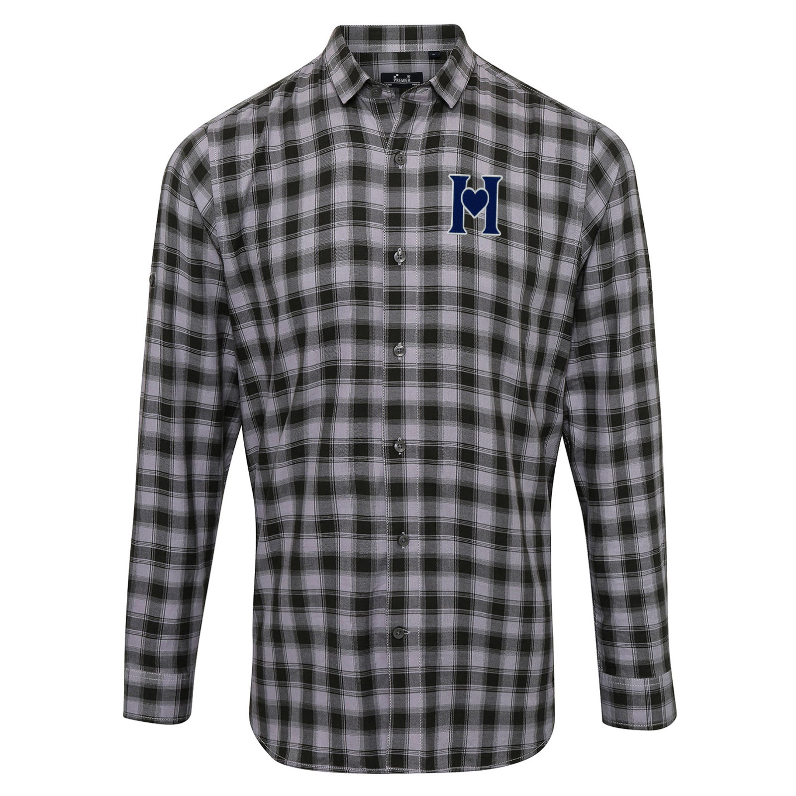 Retro Old School Hearts Football Check Shirt