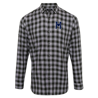 Retro Old School Hearts Football Check Shirt