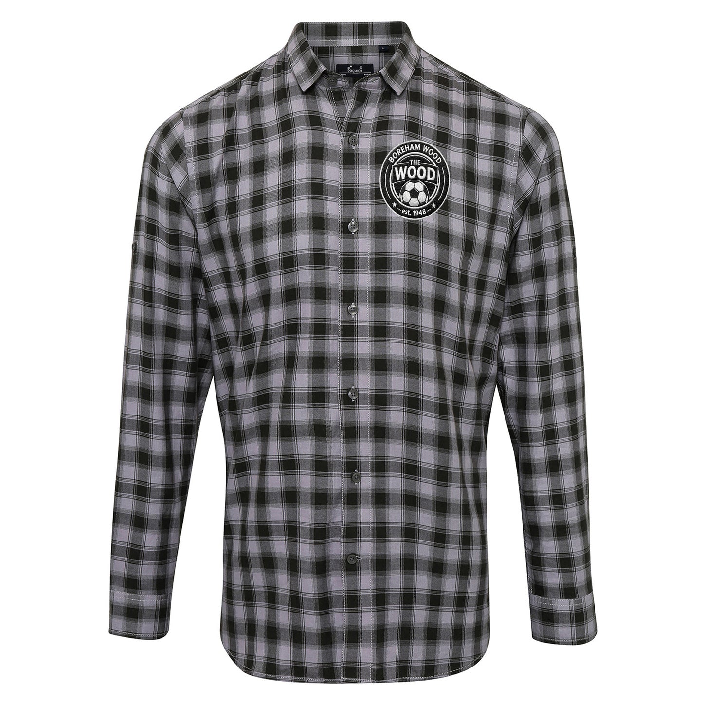Boreham Wood Football Check Long Sleeve Shirt 