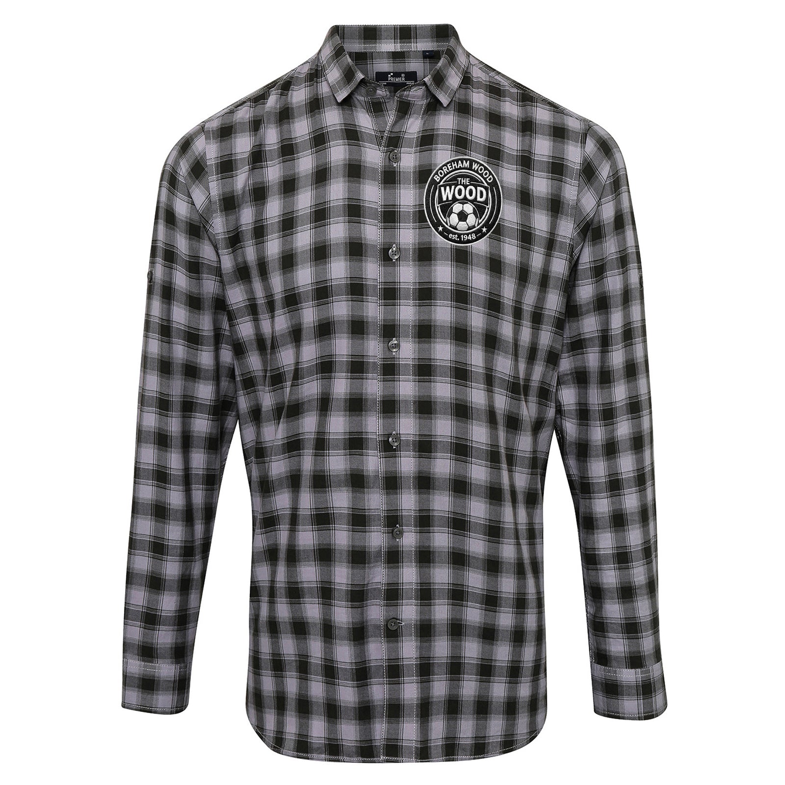 Boreham Wood Football Check Long Sleeve Shirt 