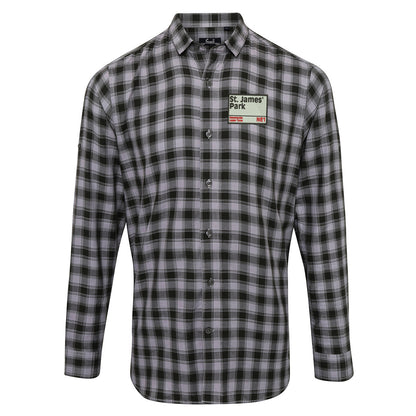 St James' Park NE1 Embroidered Long Sleeve Mulligan Check Shirt