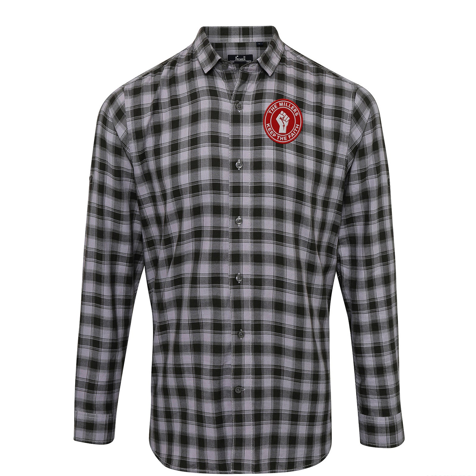 Rotherham United The Millers Football Fans Check Long Sleeve Shirt