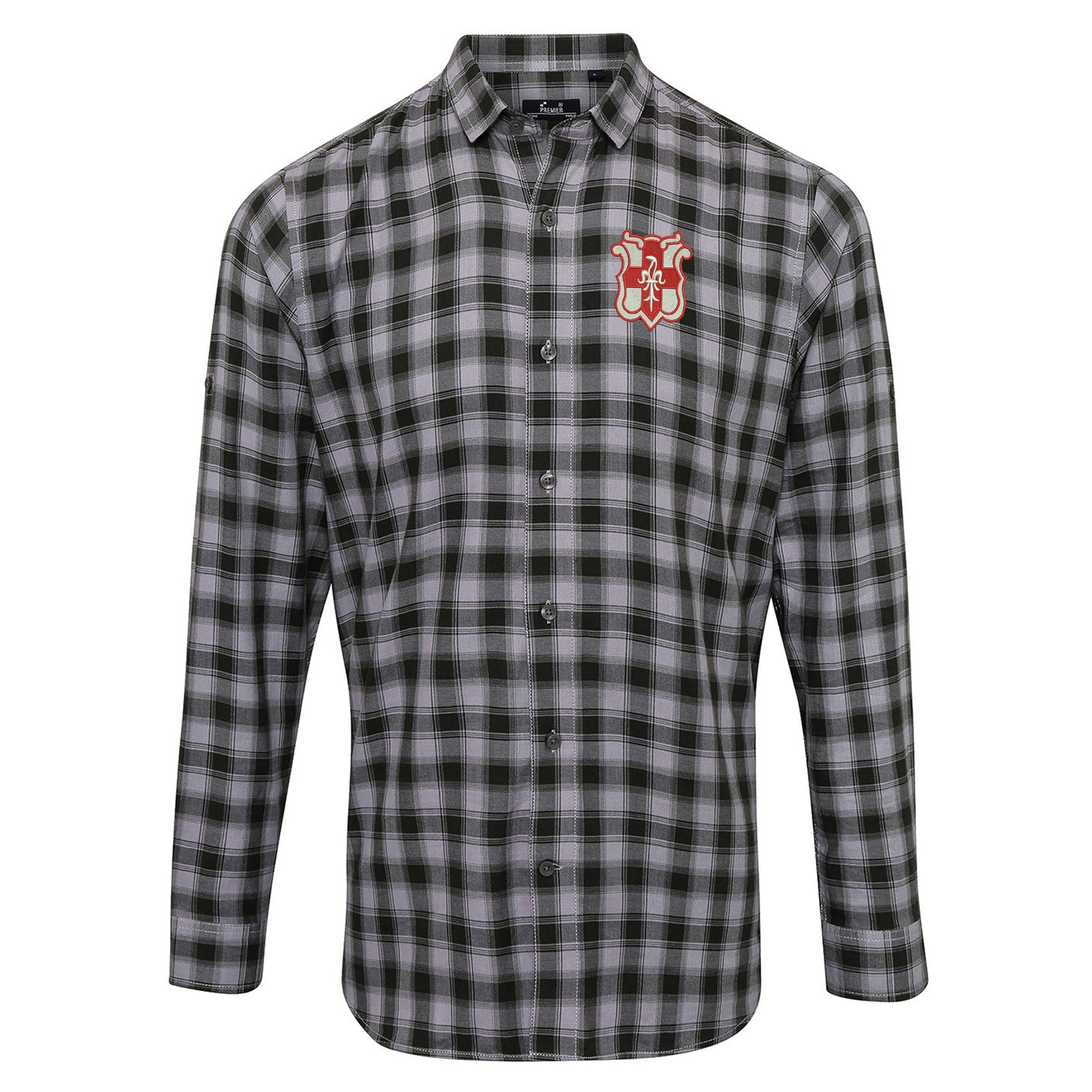 Retro Lincoln 1950s Embroidered Long Sleeve Mulligan Check Shirt