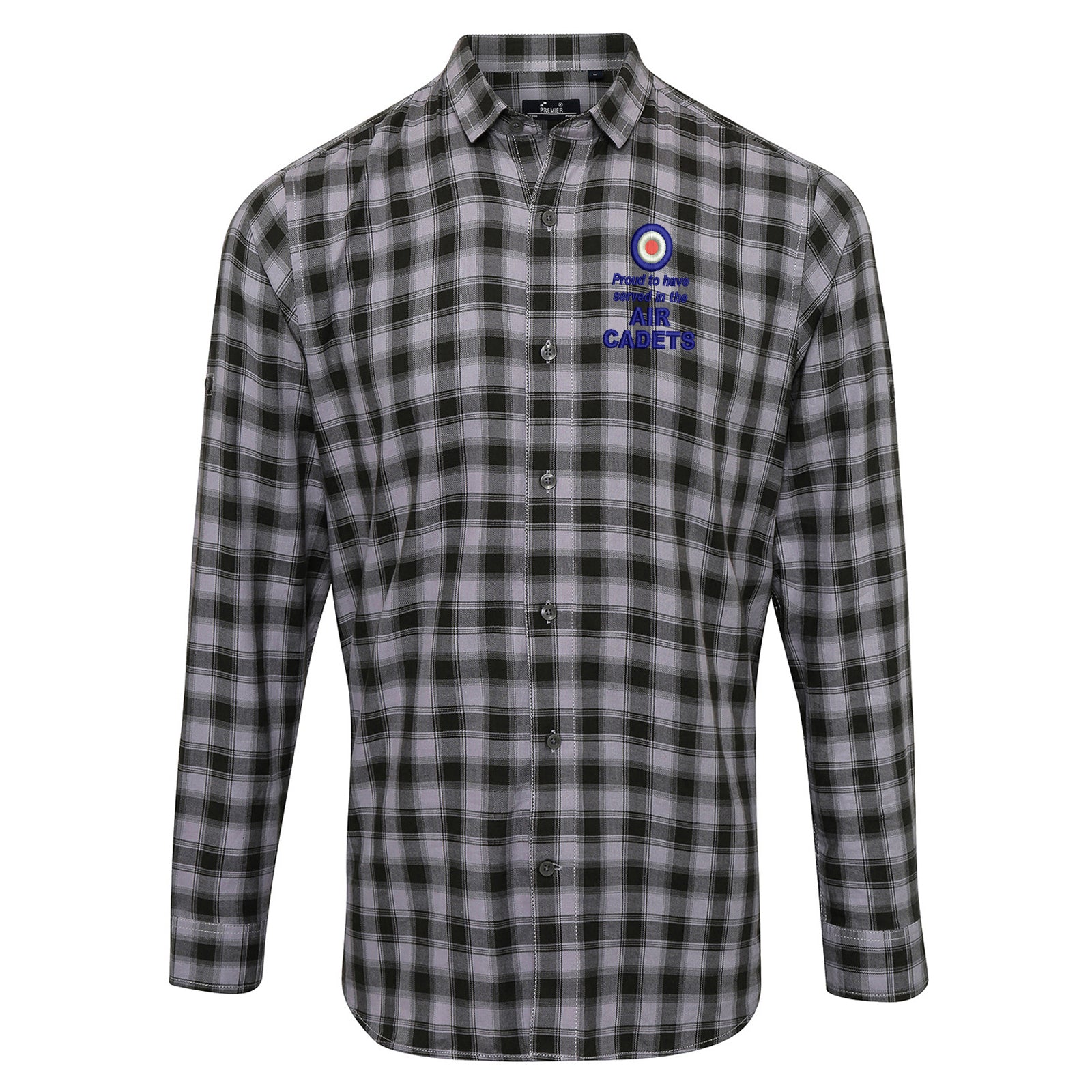 Proud to Have Served in The Air Cadets Check Long Sleeve Shirt