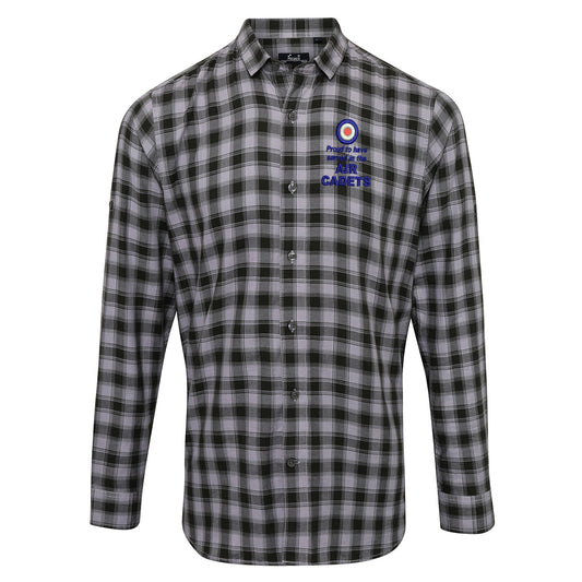 Proud to Have Served in The Air Cadets Check Long Sleeve Shirt