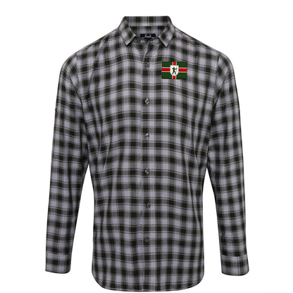 Flag of Nottinghamshire Check Long Sleeve Shirt 