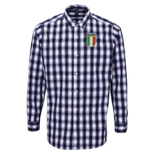 Retro Italy 1952 Check Long Sleeve Shirt