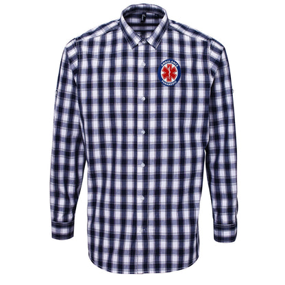 Ambulance Paramedic Check Long Sleeve Shirt