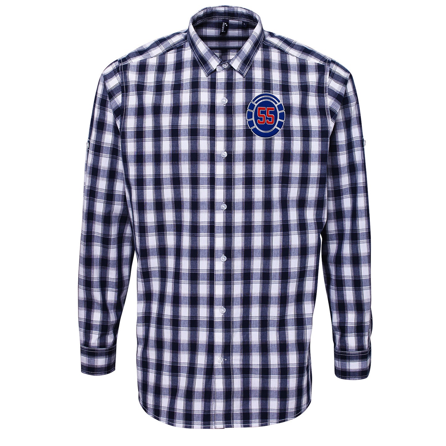 Glasgow Rangers 55 Time Champions Check Long Sleeve Shirt