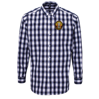 Watford Retro Play Off Winners Check Long Sleeve Shirt 