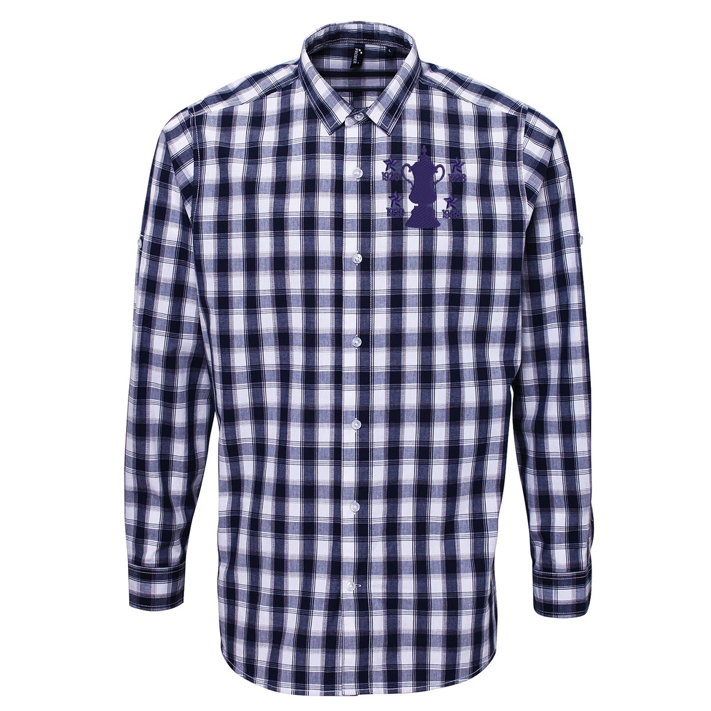 Retro Bolton Four Time Cup Winners Long Sleeve Mulligan Check Shirt
