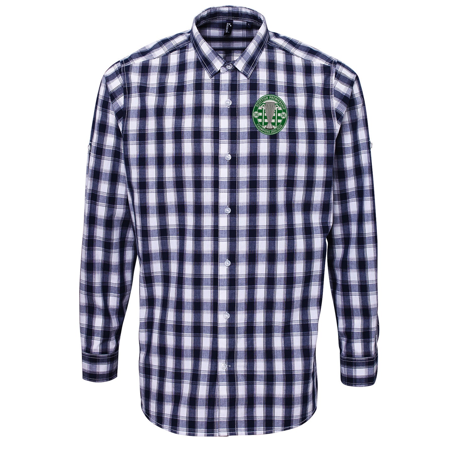Celtic Scottish Champions-2025-2026 Check Long Sleeve Shirt