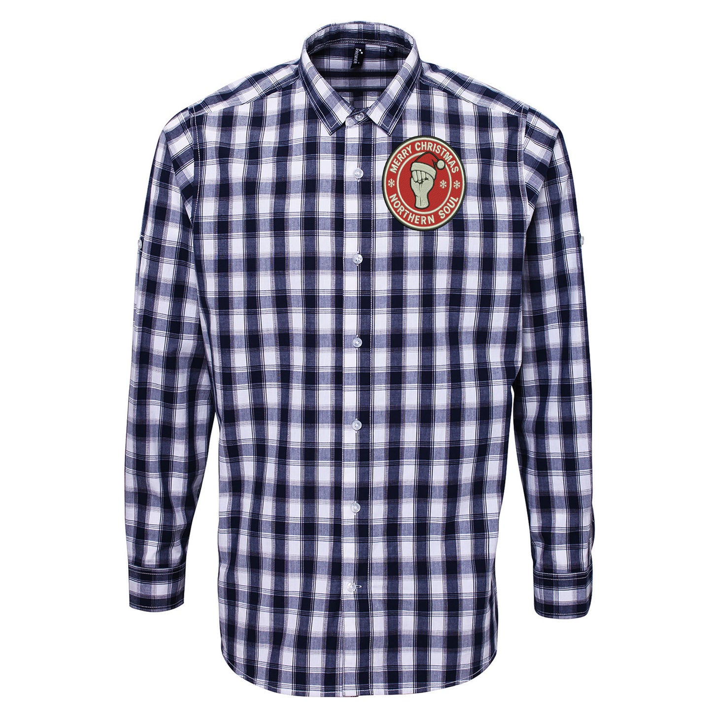 Northern Soul Christmas Check Long Sleeve Shirt