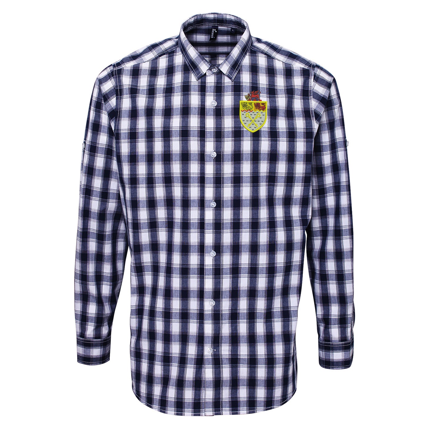 Retro Wrexham 1967 Embroidered Long Sleeve Mulligan Check Shirt