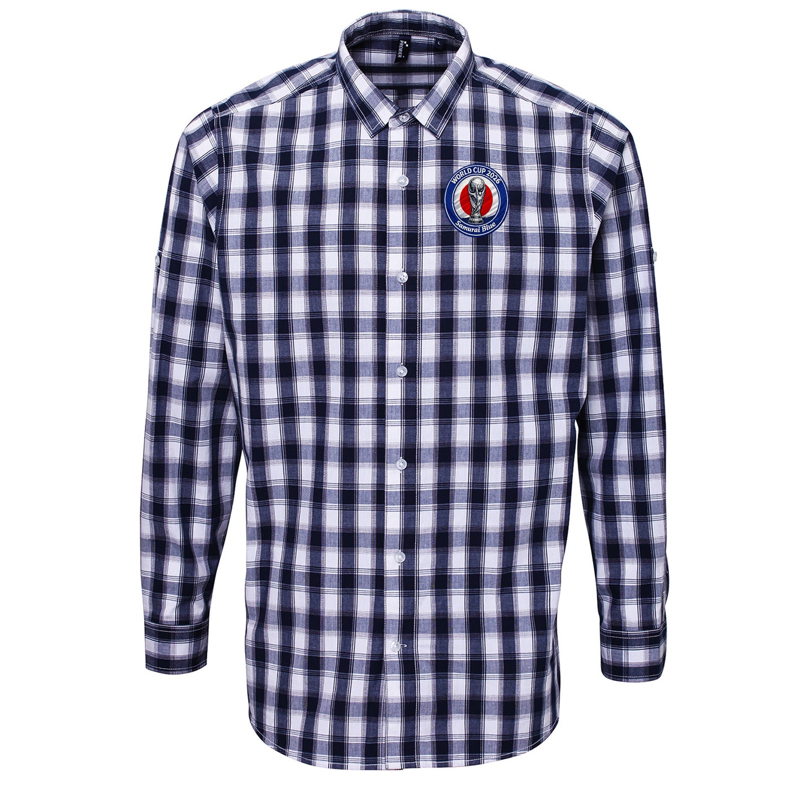 Japan World Cup 2026 Check Long Sleeve Shirt
