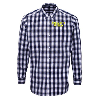 Royal Navy Veteran Check Long Sleeve Shirt 