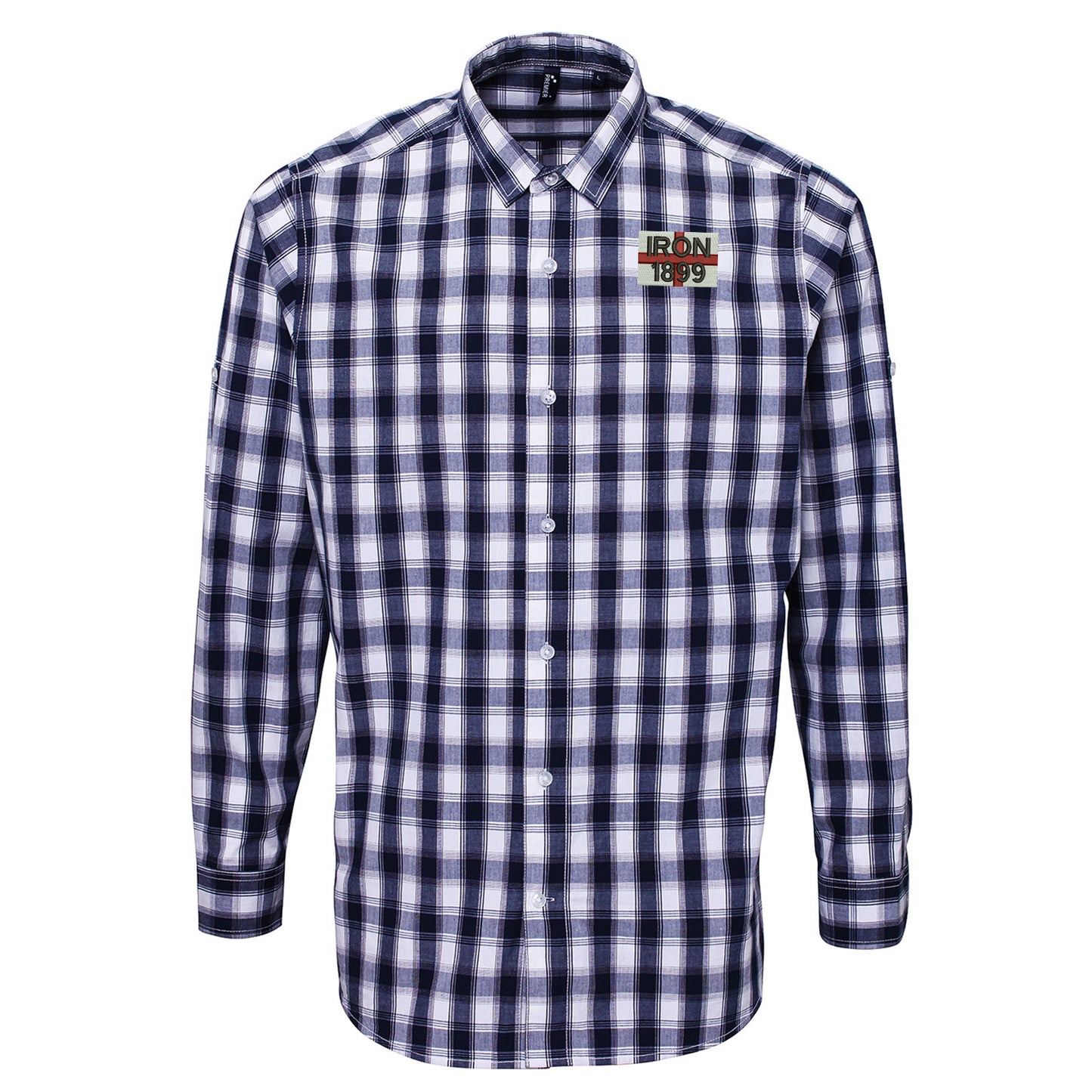 Iron 1899 Flag of England Long Sleeve Check Shirt
