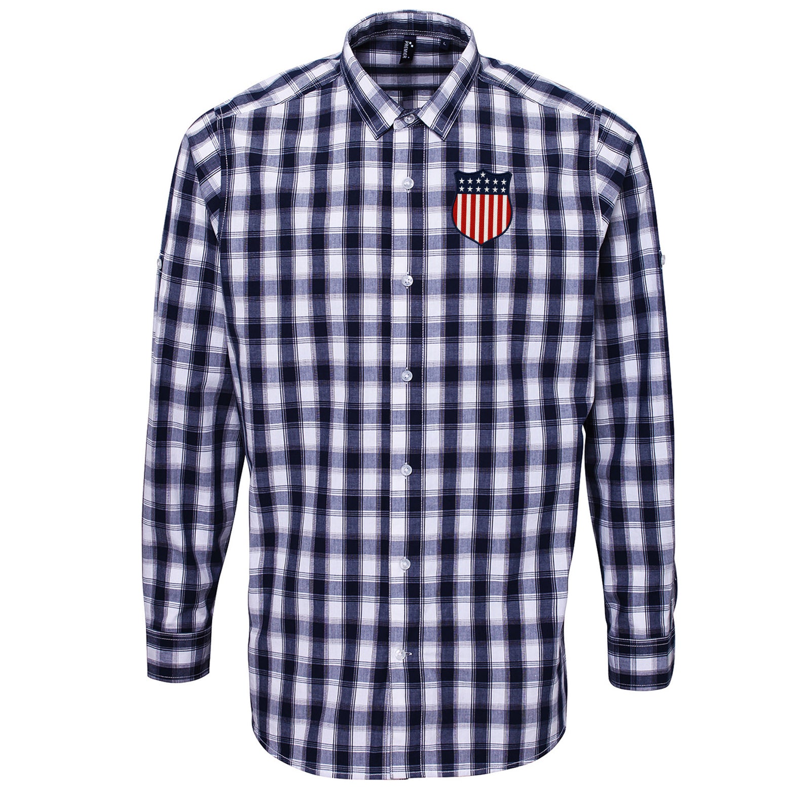 Retro USA 1913 Soccer Check Long Sleeve Shirt