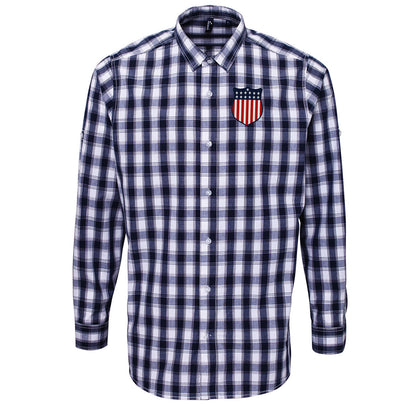Retro USA 1913 Soccer Check Long Sleeve Shirt
