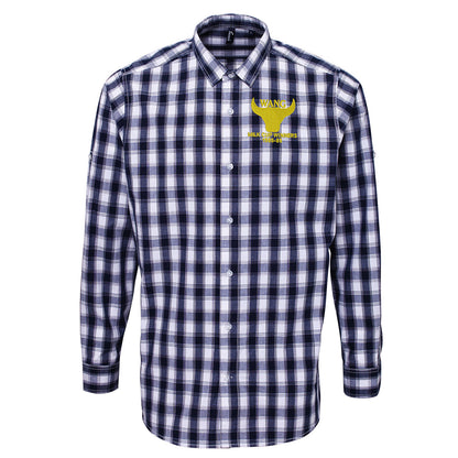 Retro Oxford Milk Cup Winners 1985-86 Embroidered Long Sleeve Mulligan Check Shirt