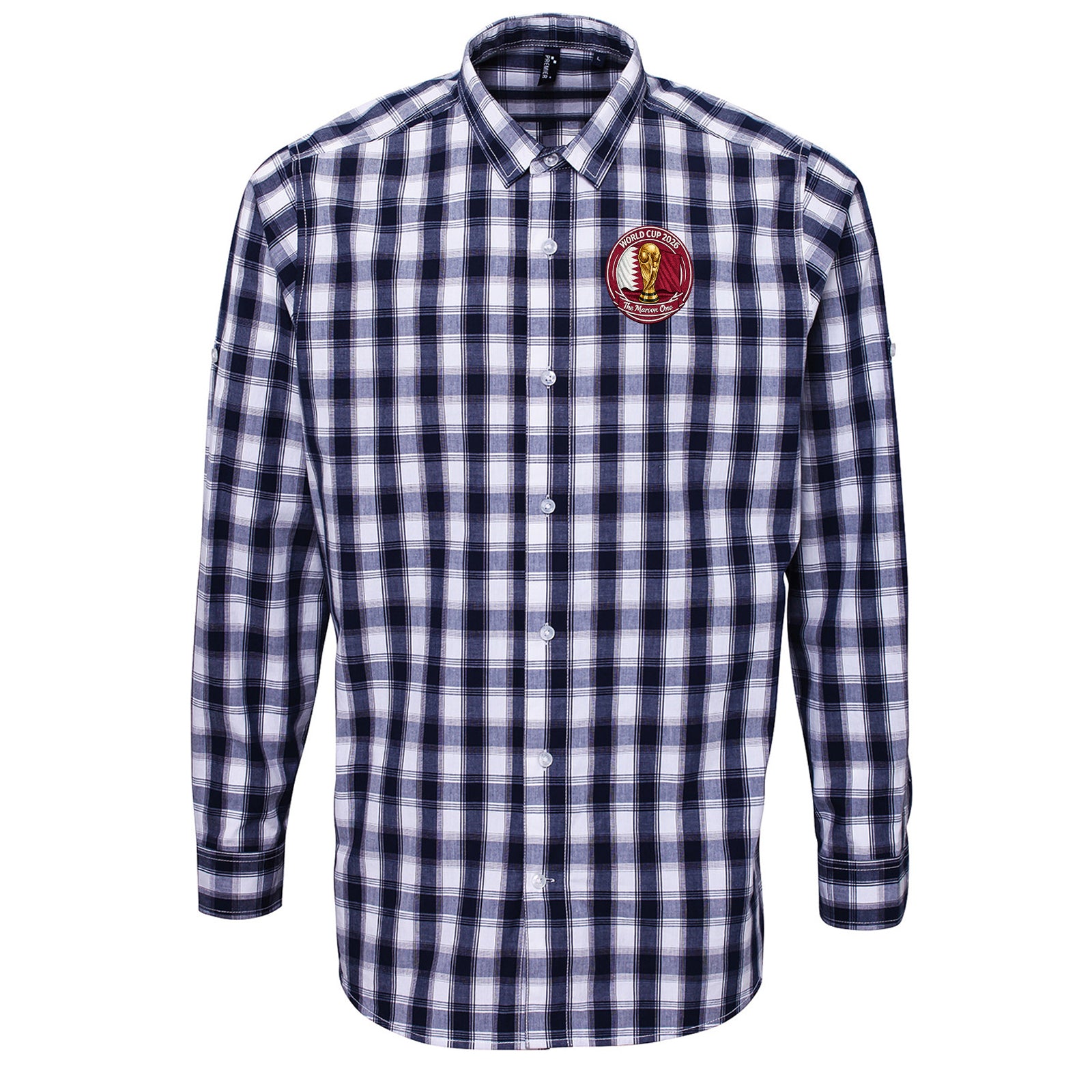 Qatar World Cup 2026 Check Long Sleeve Shirt