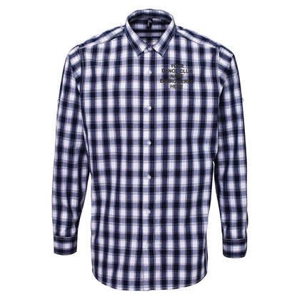 Personalised Dance Club Long Sleeve Mulligan Check Shirt