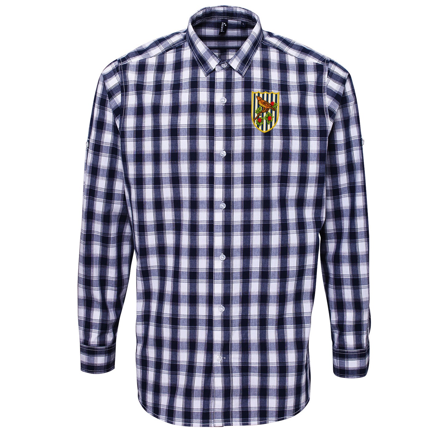 Classic West Bromwich Albion Check Long Sleeve Shirt 