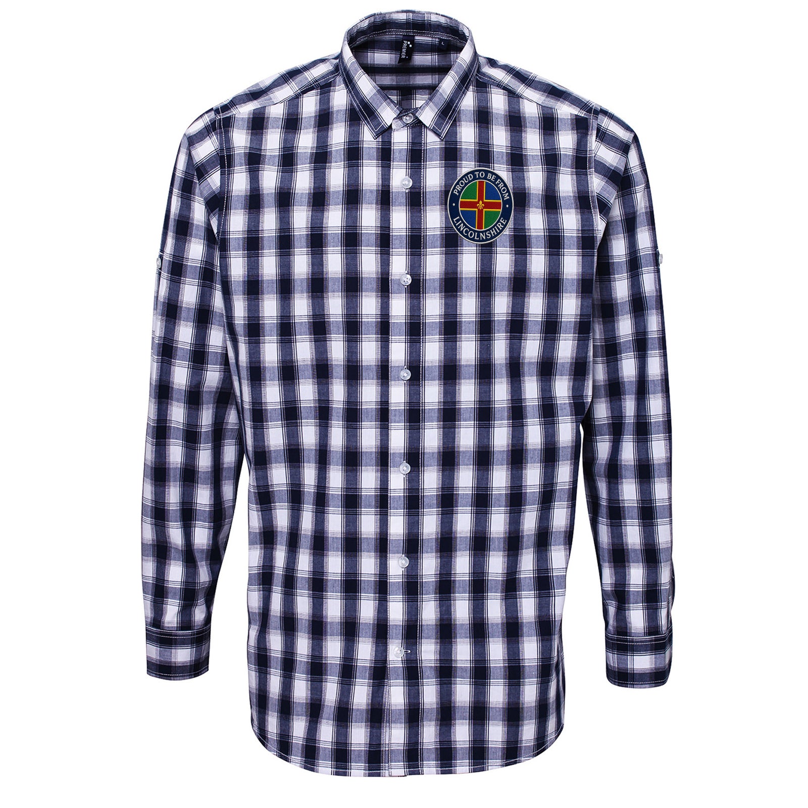 Proud To Be From Lincolnshire Check Long Sleeve Shirt 