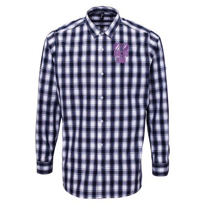 Macho Man Embroidered Long Sleeve Mulligan Check Shirt