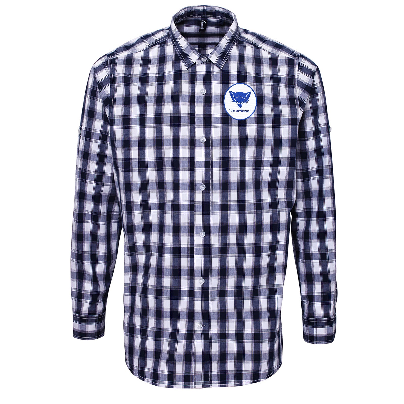 Old School Carlisle United Football Check Long Sleeve Shirt