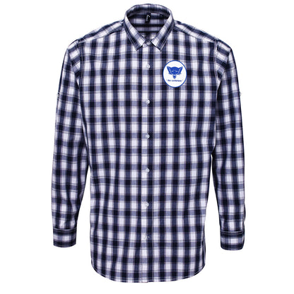 Old School Carlisle United Football Check Long Sleeve Shirt