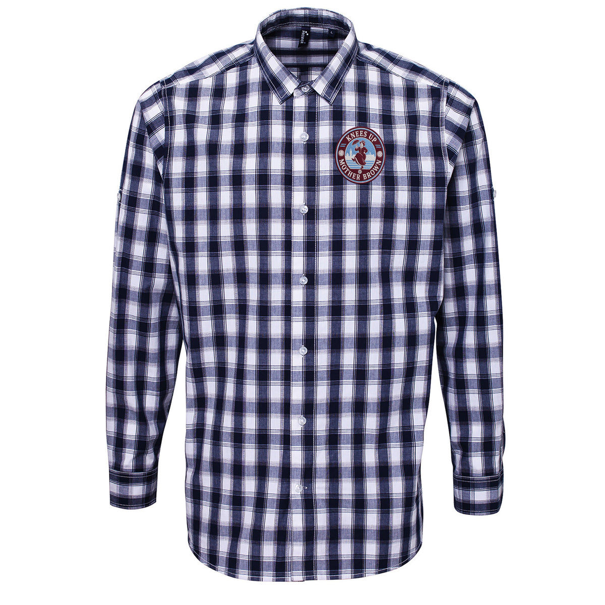 Knees Up Mother Brown West Ham KUMB Check Long Sleeve Shirt