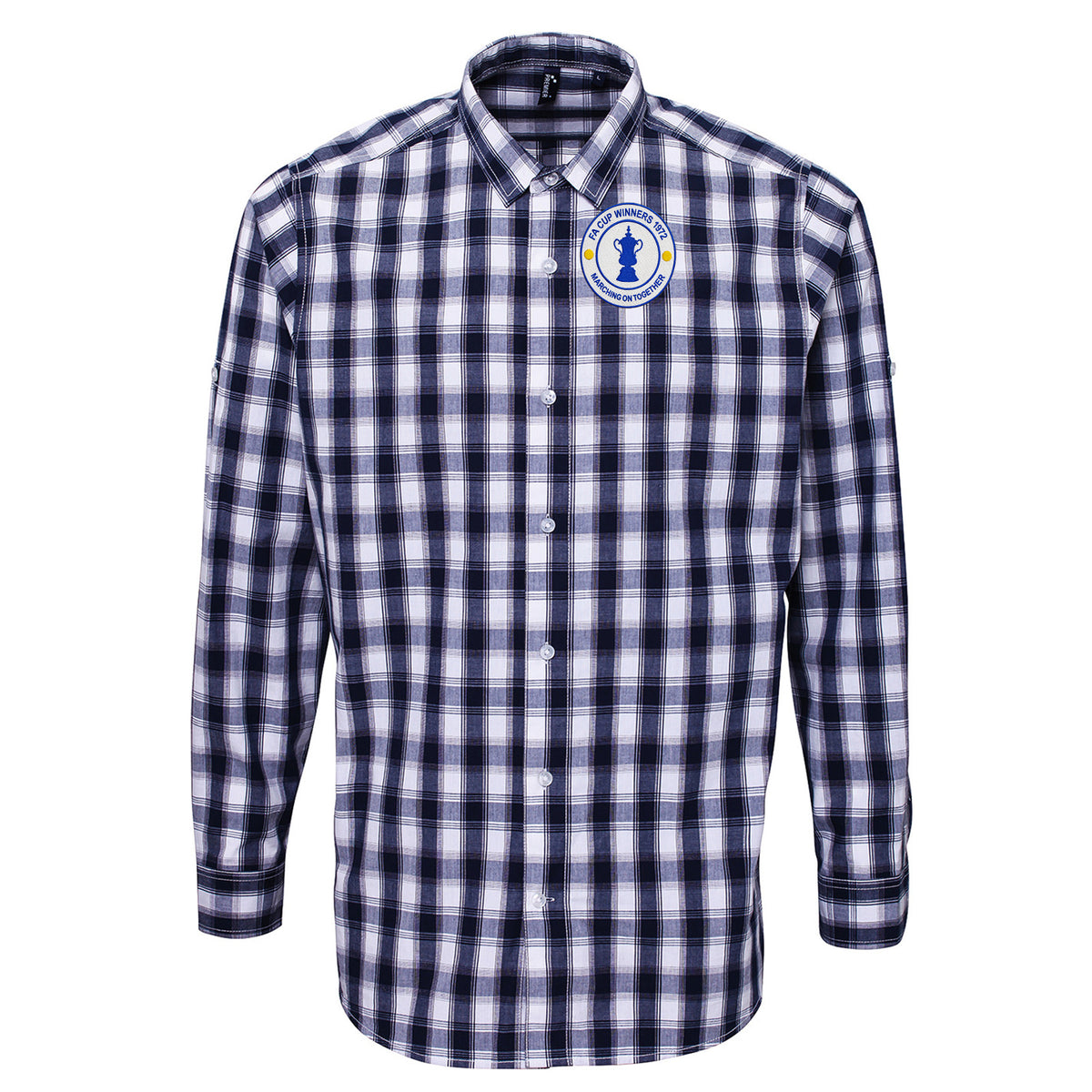 Old School Leeds United Check Long Sleeve Shirt