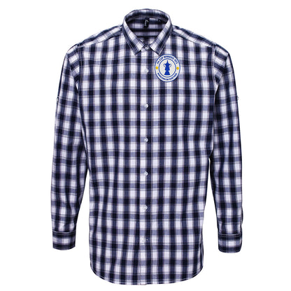 Old School Leeds United Check Long Sleeve Shirt