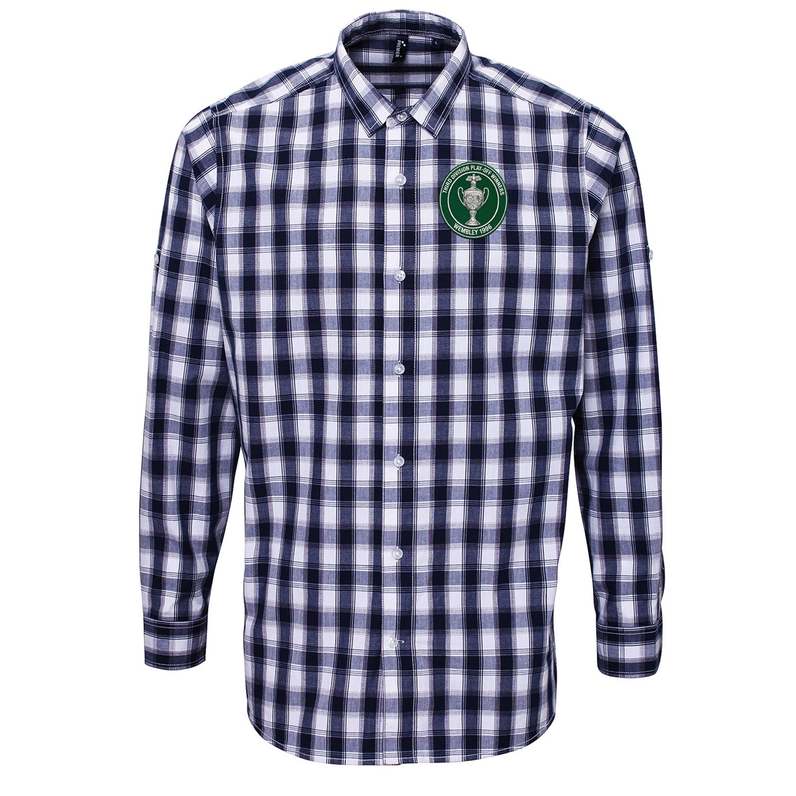 Plymouth Argyle Wembley 1996 Check Long Sleeve Shirt