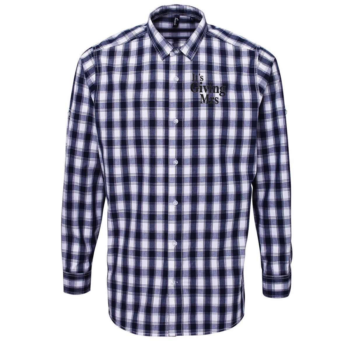 It's Giving Mrs Check Long Sleeve Shirt 