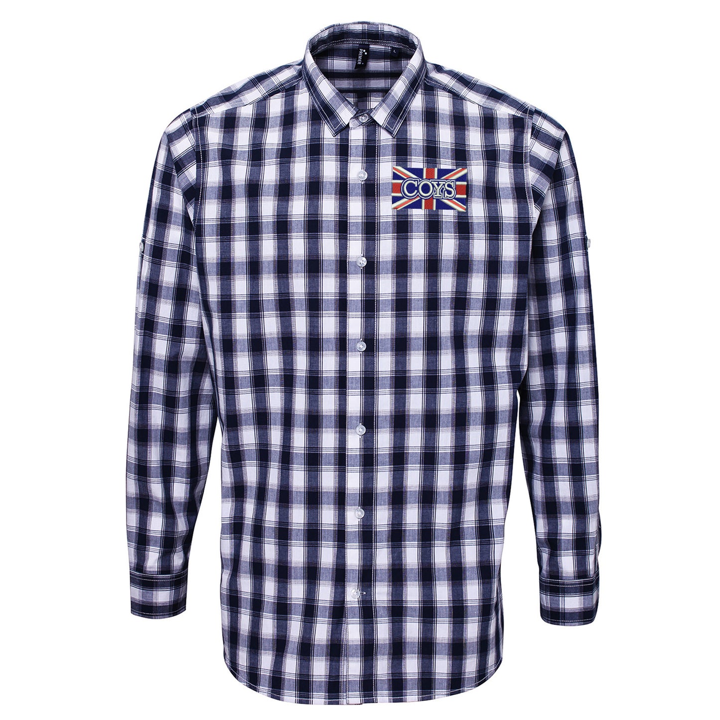 COYS Union Jack Embroidered Long Sleeve Mulligan Check Shirt