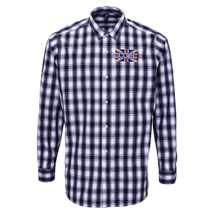 COYS Union Jack Embroidered Long Sleeve Mulligan Check Shirt