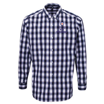 Proud to Have Served in The RAF Regiment Check Long Sleeve Shirt
