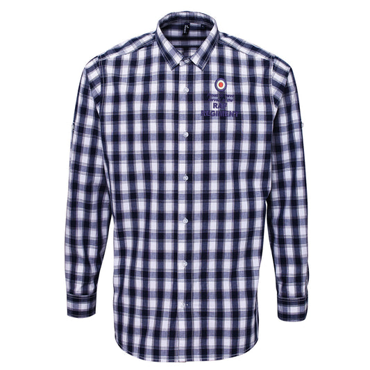 Proud to Have Served in The RAF Regiment Check Long Sleeve Shirt