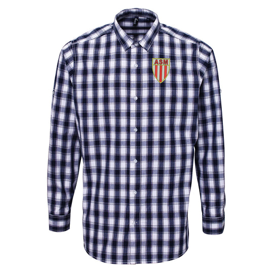 Retro Monaco 1961 Embroidered Long Sleeve Mulligan Check Shirt