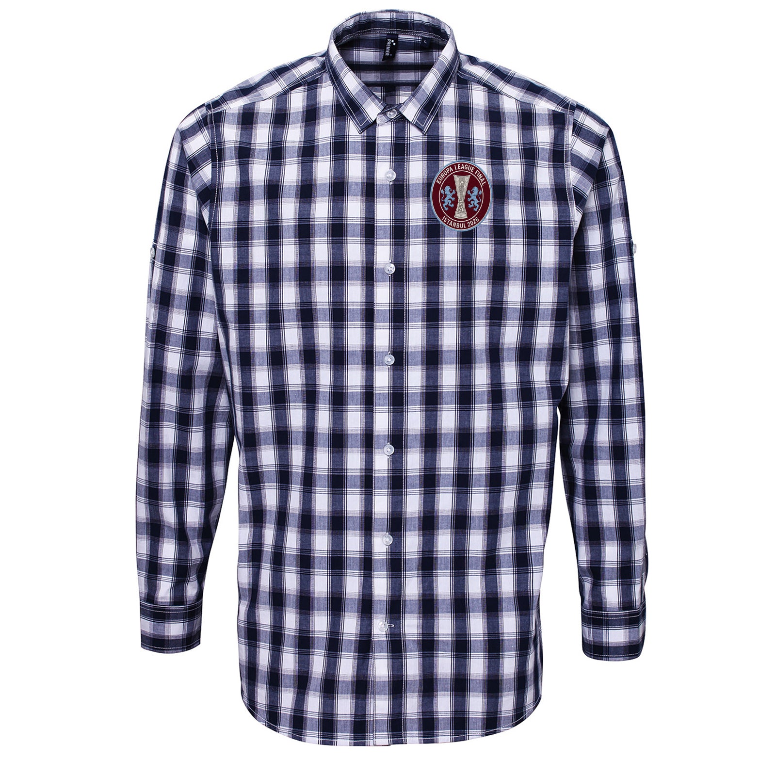 Aston Villa Europa League Final Check Long Sleeve Shirt 